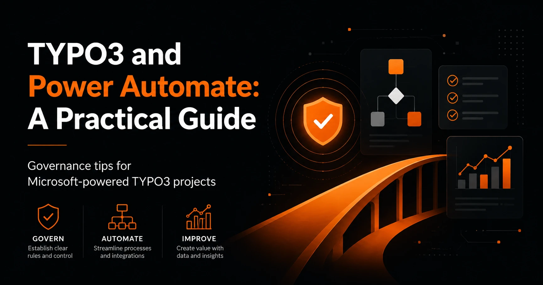 TYPO3 and Power Automate governance for enterprise workflow automation