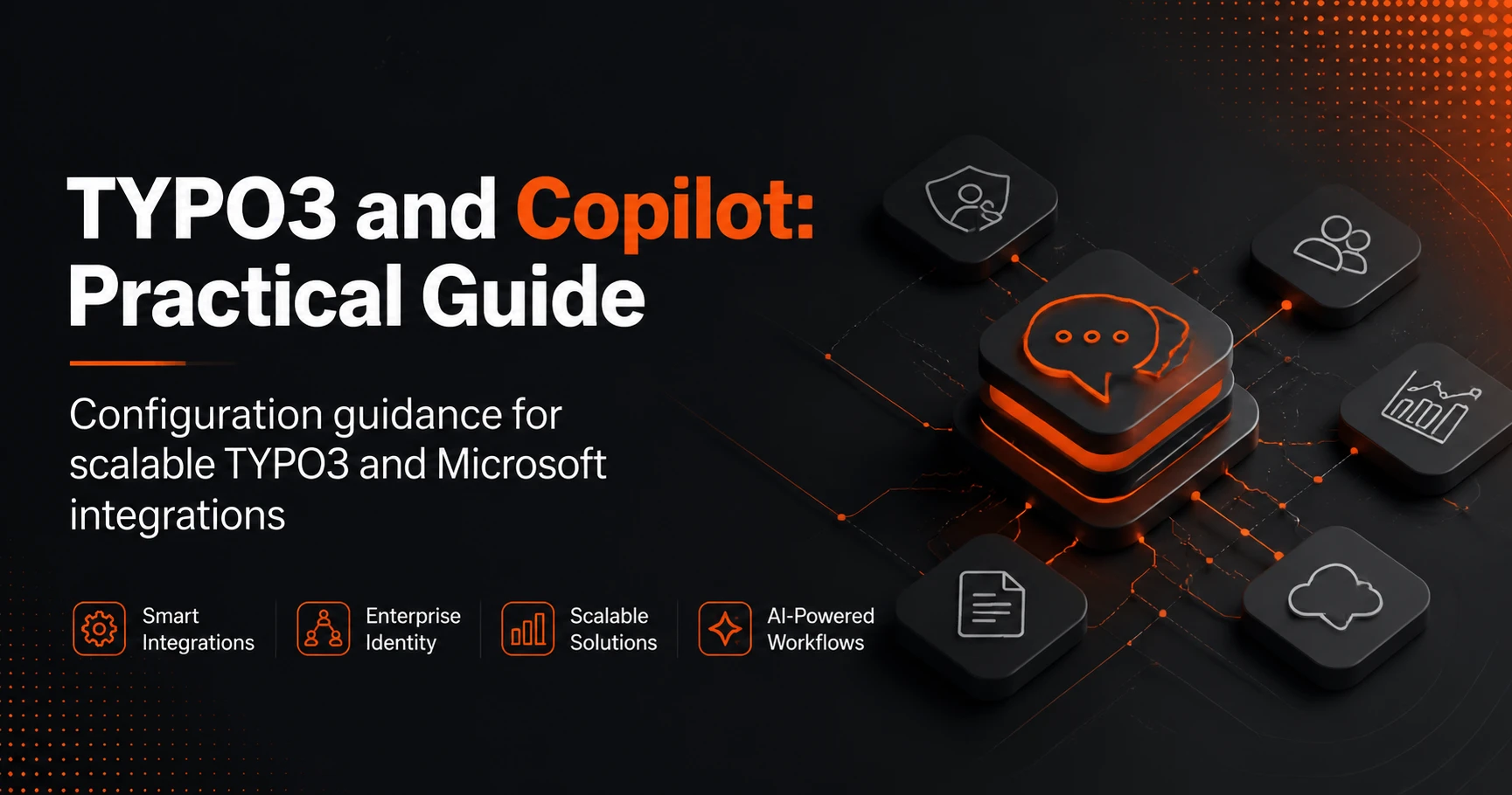 TYPO3 dashboard with Copilot integration supporting content and approvals