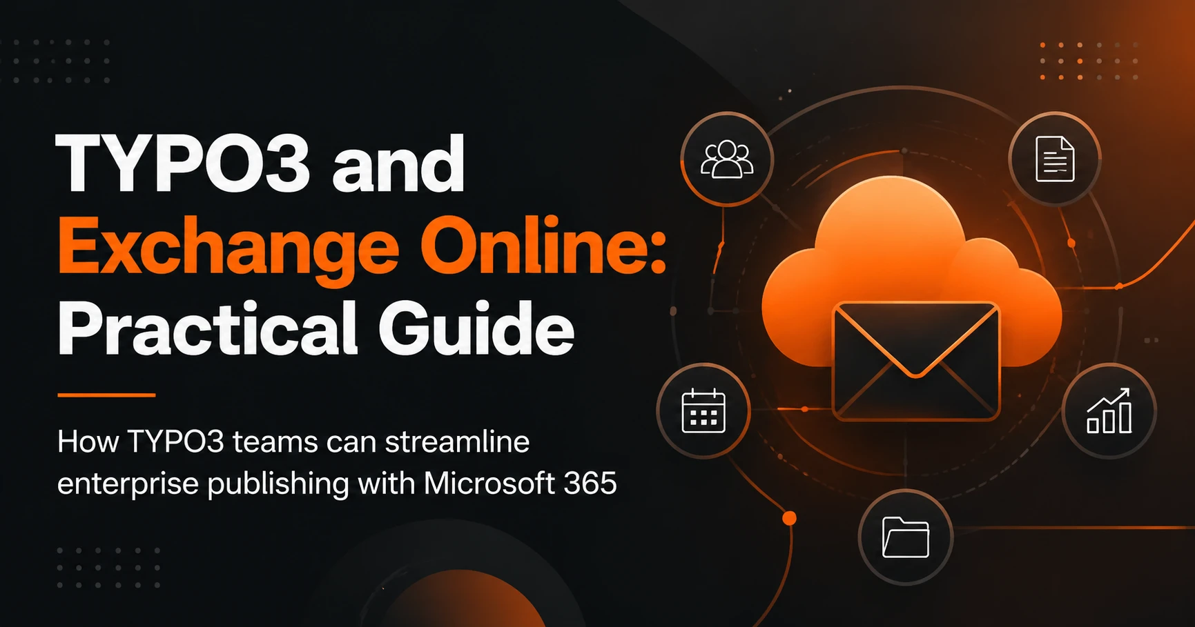 TYPO3 dashboard alongside Microsoft Exchange Online for streamlined team publishing