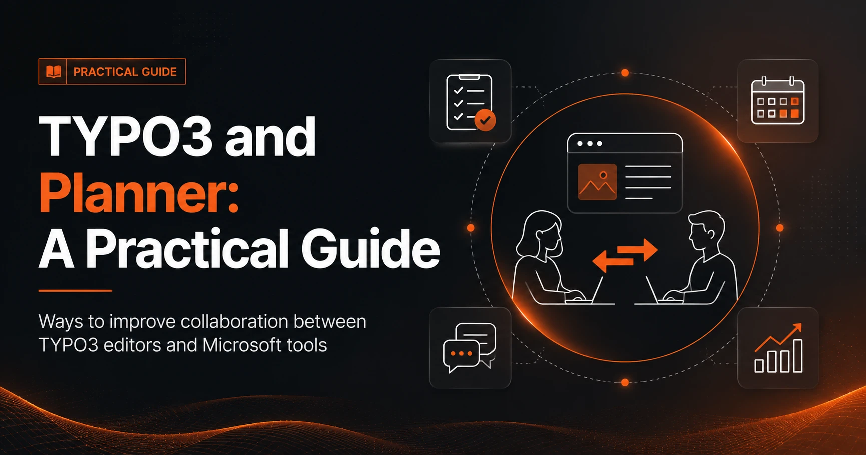 TYPO3 editors and Microsoft Planner used together to streamline editorial teamwork