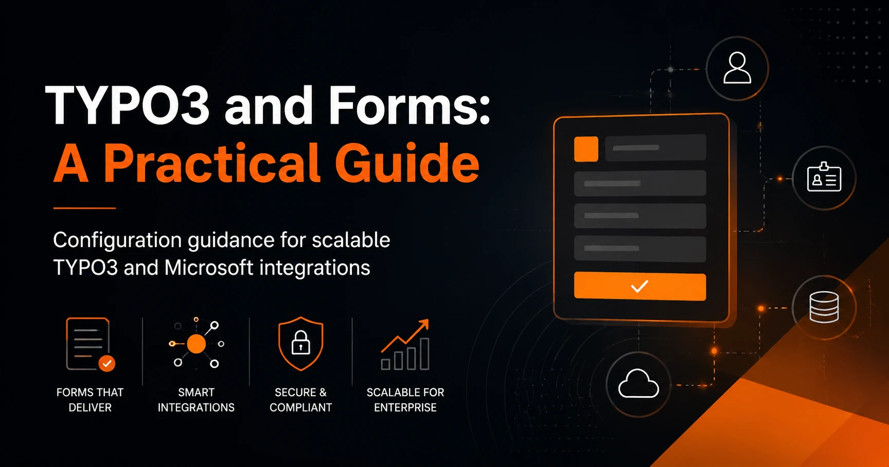Schematische Darstellung eines TYPO3-Formulars mit Microsoft-Integration