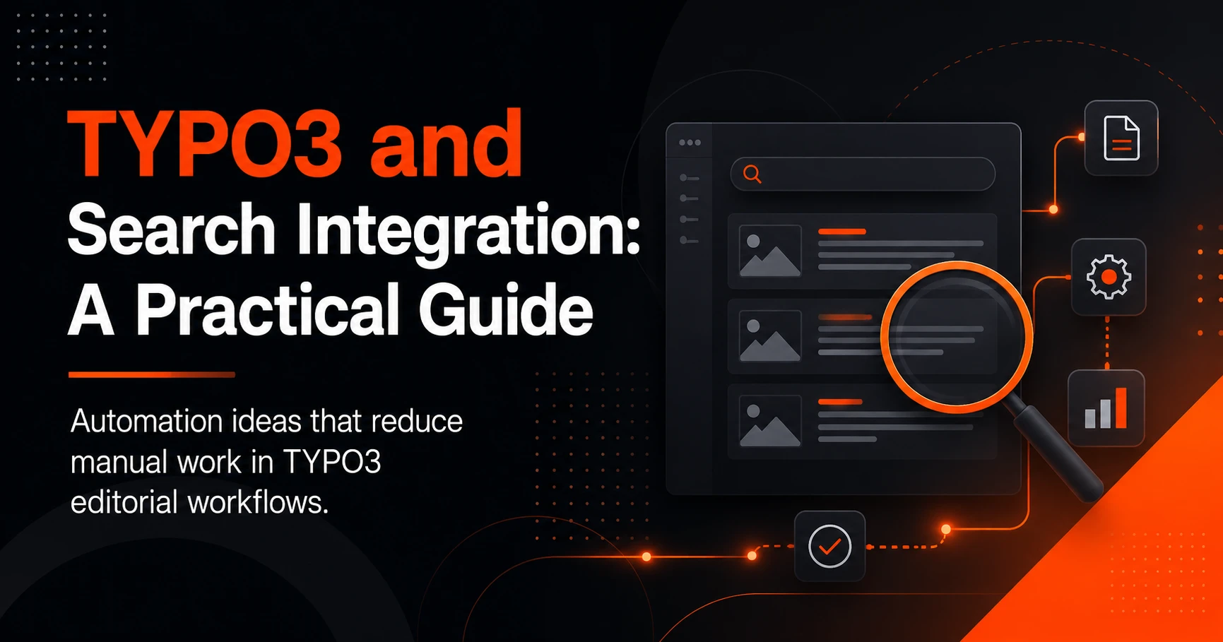 TYPO3 content search and integration workflow for editors and site managers