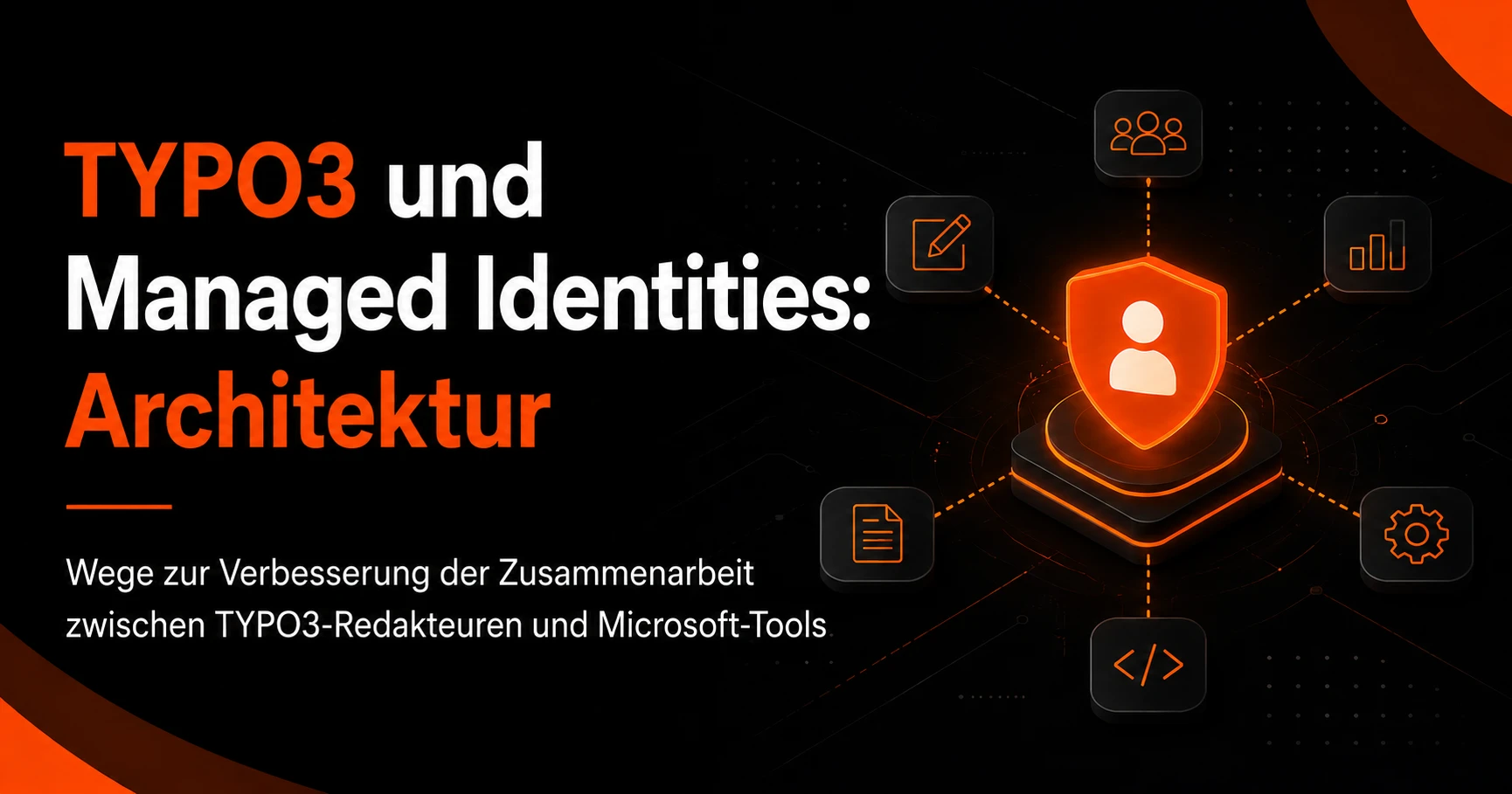 TYPO3-Architektur mit Managed Identities für sichere Microsoft-Services